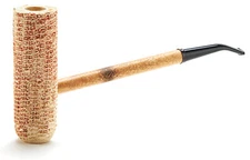 Missouri Meerschaum MacArthur Classic Natural Bent Corn Cob Pipe - 5637