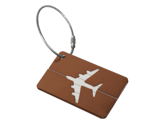Luggage Tags Holiday Suitcase Aluminium Labels Travel Bag ID Plane Design New - Picture 40 of 56