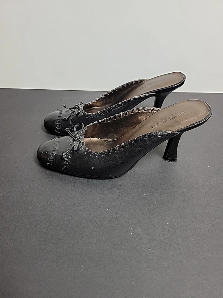 Bisou Bisou Michele Bohbot 7.5M strappy heels Black braided straps - Image 3 of 4