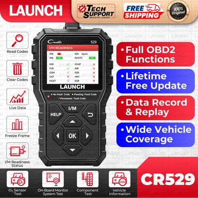 LAUNCH CR529 Car OBD2 EOBD Scanner Code Reader Check Engine Diagnostic Scan Tool