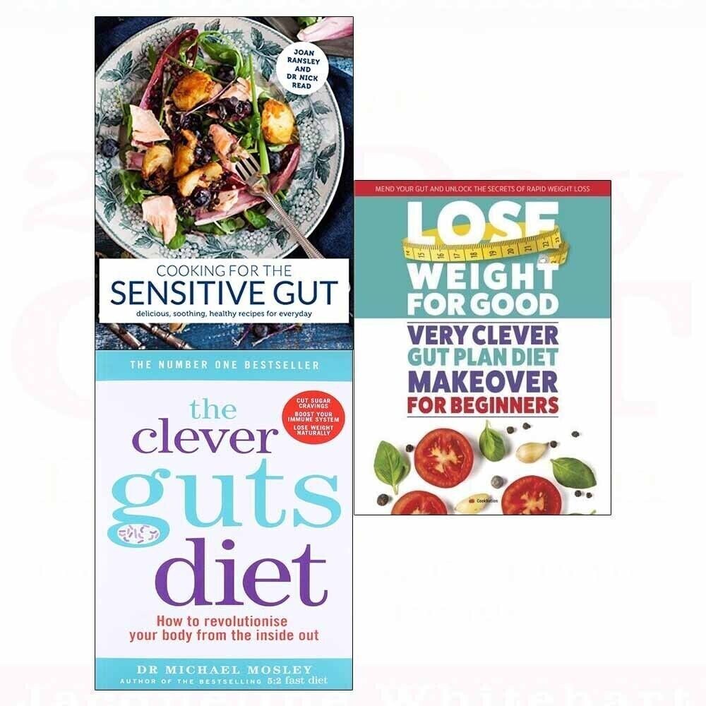 Cooking for the Sensitive Gut,Clever Guts Diet,Lose Weight For Good 3 Books Set