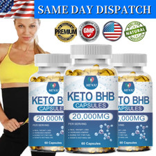 KETO BHB Diet 180 Pills 20000Mg Ketone Fat Burner Weight Loss Diet Pills Ketosis