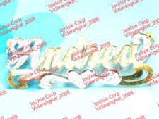 PERSONALIZED 14k GOLD PLATED SINGLE NAME PLATE , ANY NAME FREE CHAIN  FREE SHIP