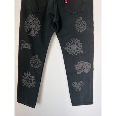パンツ 36 PATTA / Hope Love Peace Jeans Patta Hope Love Peace Denim Jeans - Size 36/34 - Black - NEW