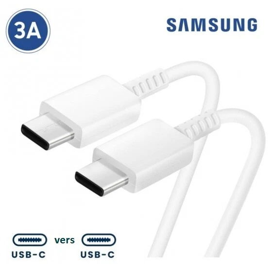 Cable Cordon 3A USB-C 180cm Charge Rapide Original Samsung Pour Chargeur 15W/25W - Photo 1/1