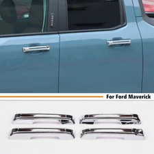 Fit Fit 2022-2024 Fitd Maverick ABS Chrome Side Door Handles Frame Cover Trim 4P
