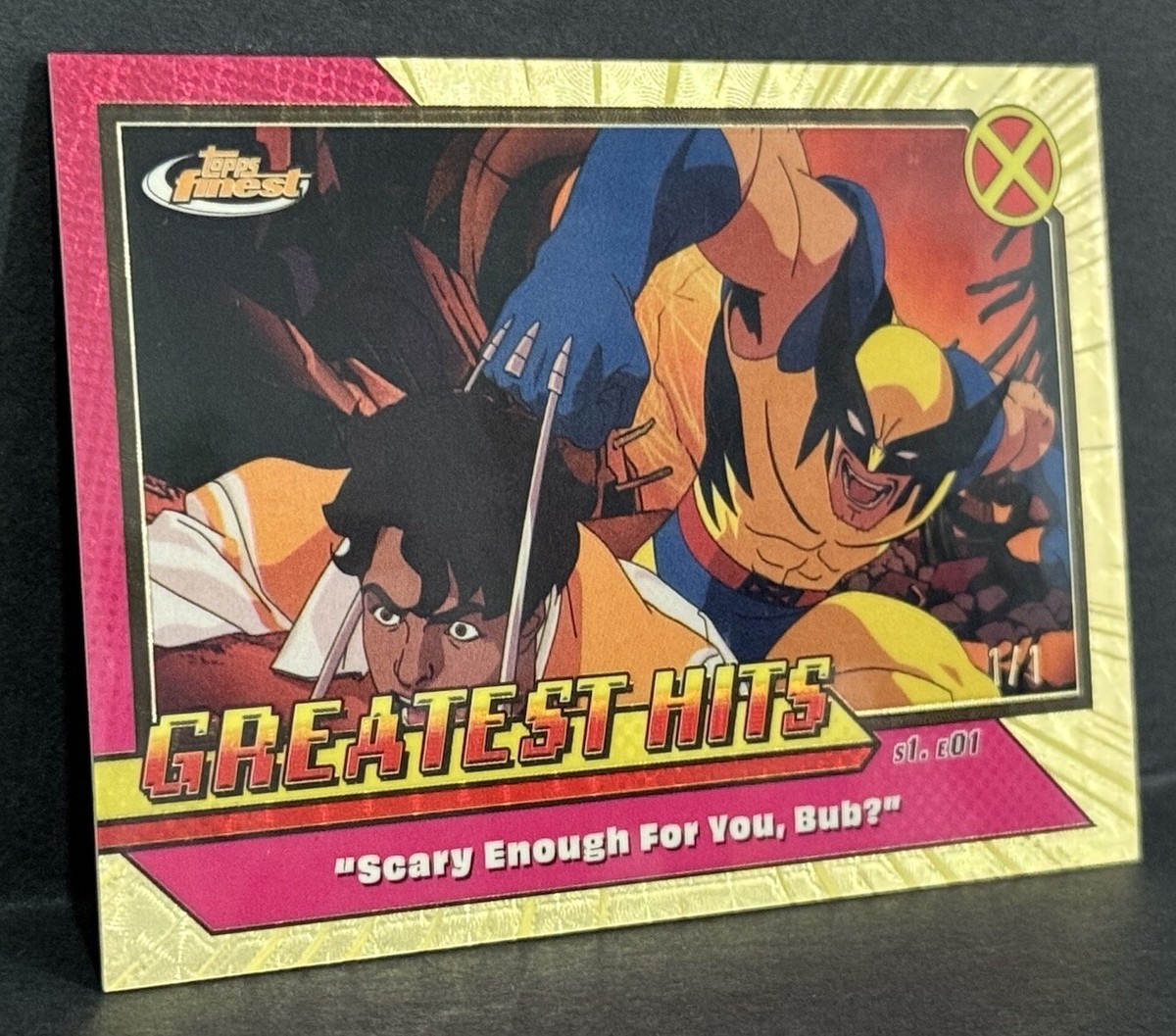 2025 Topps Finest X-Men '97 #GH-1 Scary Enough For You Wolverine