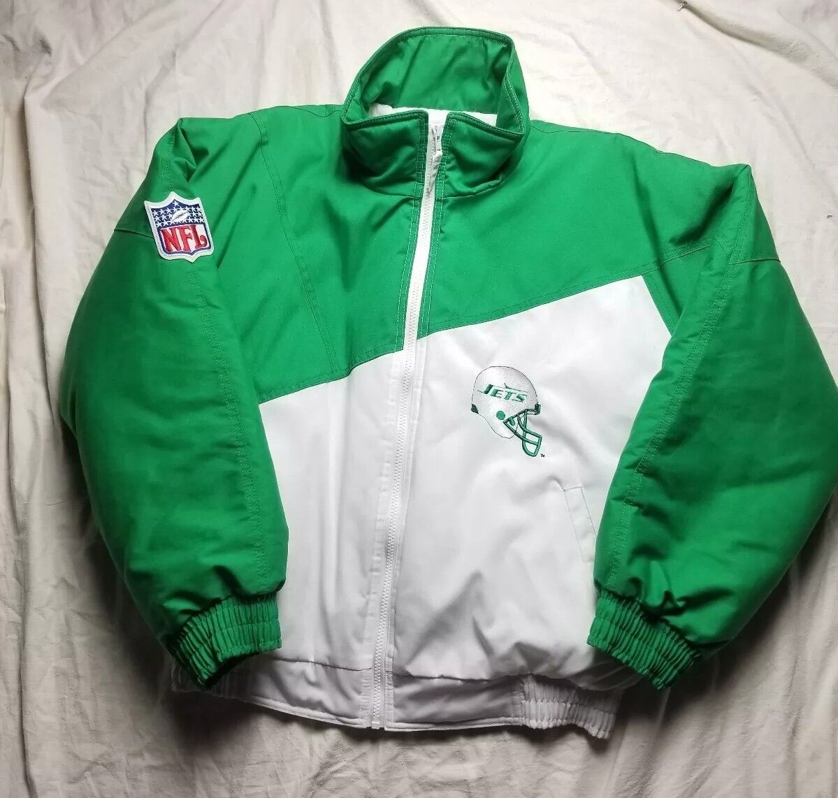 Vintage NFL New York Jets BOMBER Jacket Windbreaker Football Vintage NFL New York Jets BOMBER Jacket Windbreaker Football