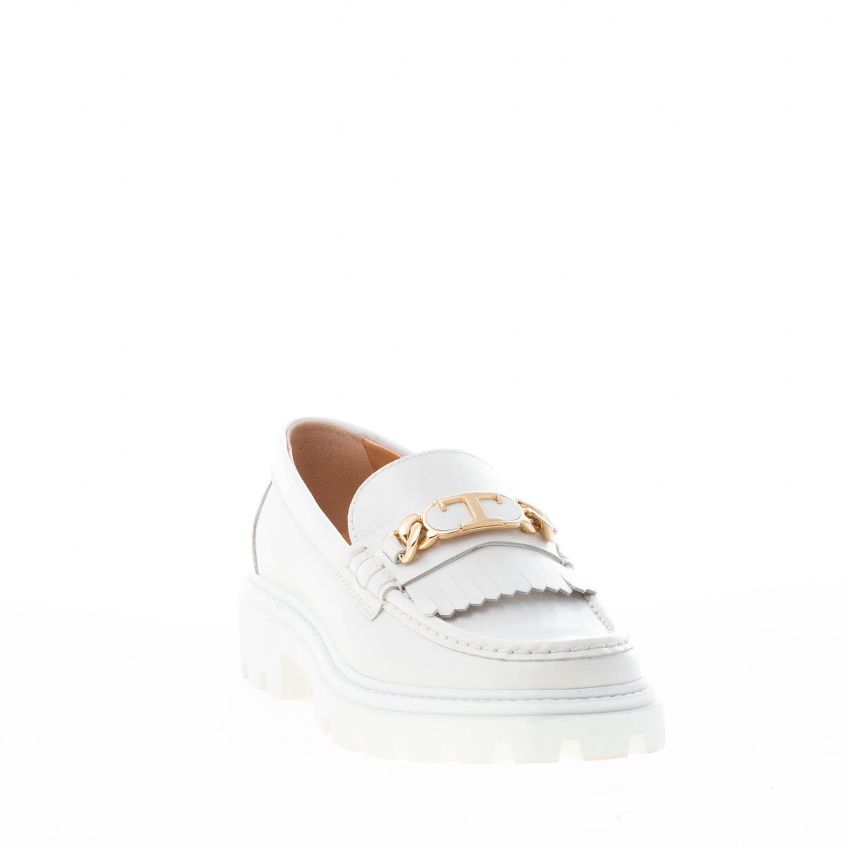 ?TOD’s Elegant White Loafers with Gold Accents - 8.5 ? TOD main image 2