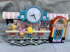 New Haven Vintage Fifties Wall Clock Ice Cream Parlor Jukebox Coca Cola Advert