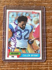 1981 Topps Rams William Cullen Bryant (d. 2009) signed auto