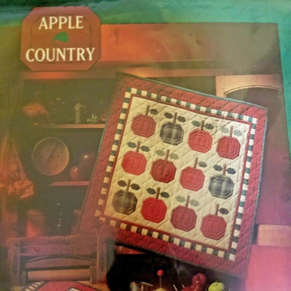 Debbie Mumm's The Word "Apple Country " Applique Quilt & Placemats Quilt Pattern - Image 2 of 4