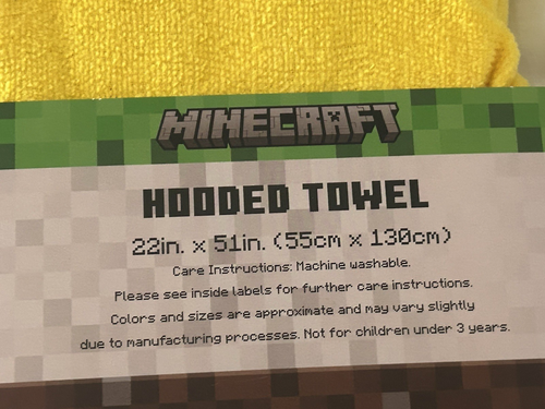 Toalla con capucha Minecraft para niños, toalla de playa de baño para niños, 22x51, algodón nueva #8583 - Imagen 5 de 8