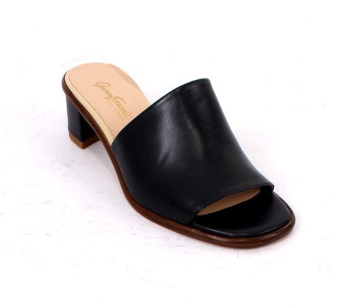 Gianni Ferrante 4330p Navy Leather Slide Heel Sandal 38 / US 8