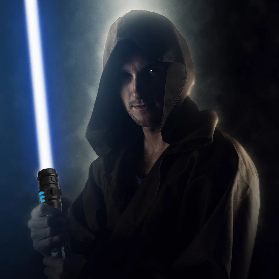 108cm Laserschwert Star Lichtschwert Schwert mit Licht, Sound & Vibration Blau - Bild 4 von 4