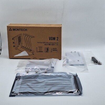 VGM 2 Vertical GPU Mounting Kit, High-Speed PCIE 4.0 x 16 Riser Cable - White