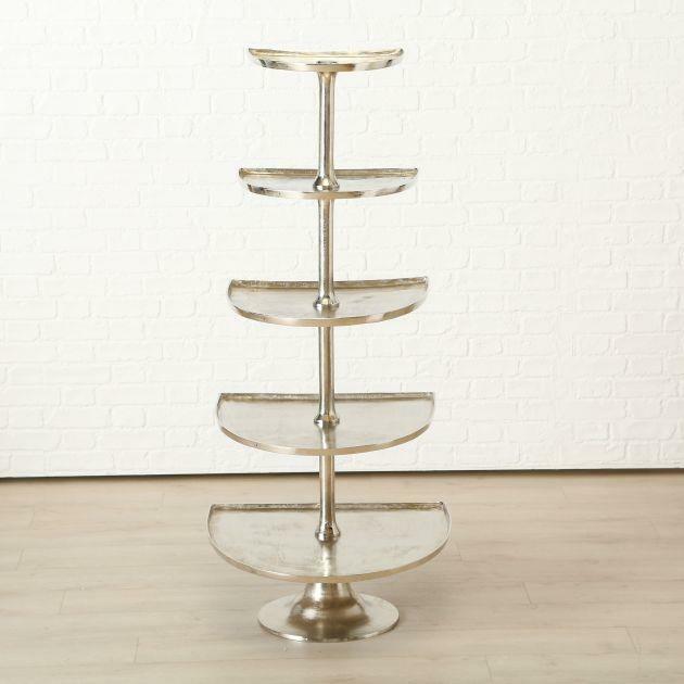 Boltze decorativas-etagere lexana 5er h150 aluminio plateada niquelados (1012449) n Boltze decorativas-etagere lexana 5er h150 aluminio plateada niquelados (1012449) n