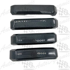 FITS 2015-2020 FORD F-150 CARBON FIBER INTERIOR DOOR HANDLE COVER OVERLAY TRIMS