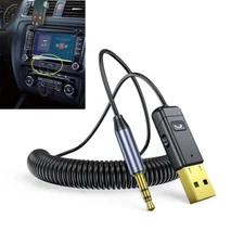 USB AUX Cable Adapter Bluetooth 5.0 Audio Transmitter Receiver For Car PC TV New
