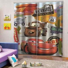 Different normal cars with emotions Printing 3D Blockout Curtains Fabric Window