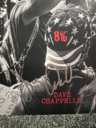 Dave Chappelle firmado certificado certificado con certificado de autenticidad 8:46 álbum de grabación comedia PSA bajo - Imagen 2 de 2