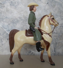 Vintage 1950's Hartland Dale Evans on Buckskin Chubby Horse with Saddle Hat