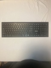 FENIFOX Wireless Keyboard and Mouse - Ergonomic Portable Keyboard Black Grey
