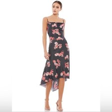IEENA for Mac Duggal 55392 High Low Floral Print Satin Dress 2