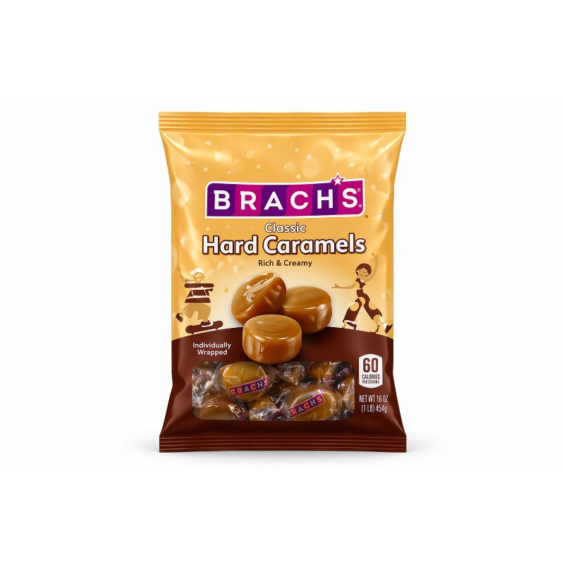 12x Brachs Classic Hard Caramel Candy Peg Bag Snack Treats Bulk Pack New 325oz 11690₽