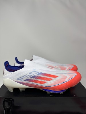 Adidas F50+ Elite Laceless LL FG Soccer Cleats White Blue Red