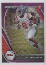 2021 Panini Prizm Draft Picks Purple Wave Prizm Elijah Moore #124 0g46