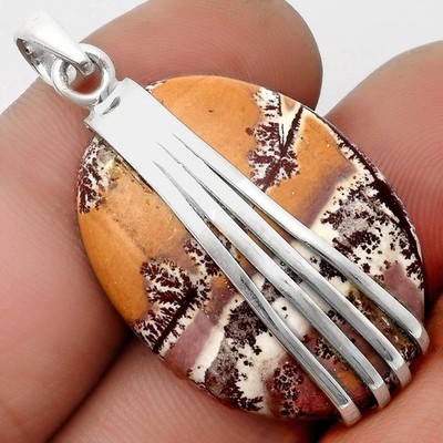 Natural Sonora Dendritic 925 Sterling Silver Pendant Jewelry P-1302