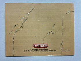 ORIGINAL Nintendo NES FAXANADU Instruction Booklet Manual Book only