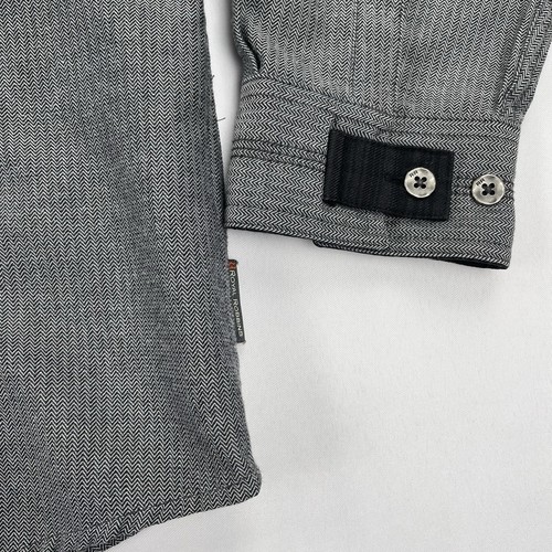 Royal Robbins Shirt Mens L Reg Gray Herringbone Soft Knit Long Sleeve Button Up - Picture 5 of 9