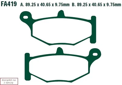 Plaquettes de frein EBCFA419 EBC Brakes - Photo 1/4