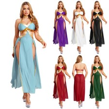 Womens Dancewear Themed Party Outfit Rave Costume Tassel Belly Dance Hem Halter