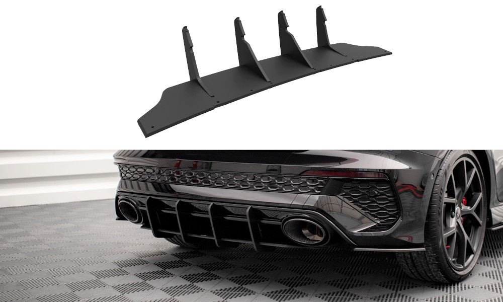 Diffuseur Central Audi RS3 8Y Maxton Améliore l'Aérodynamisme Street Pro Noir Rouge