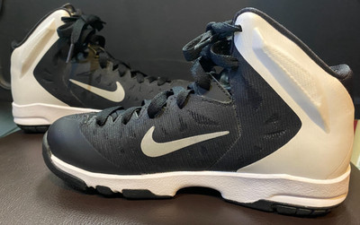 Nike Lunar Hyperquickness TB Black Silver White Size 4Y Kids 622759-001 Shoes