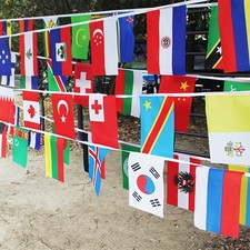 G2PLUS International Flags, 41 Feet 8.2 x 5.5 World Flags, 50 Countries Olymp...