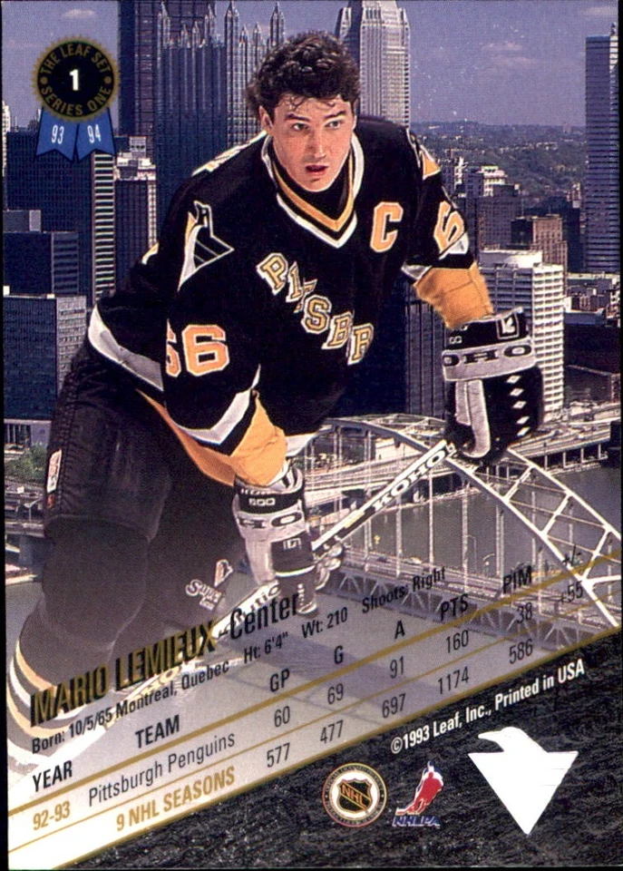 1993-94 LEAF Base RCs Stars 🥅 YOU PICK 🥅Complete Your NHL Set #1 - #235 - Image 2 of 4