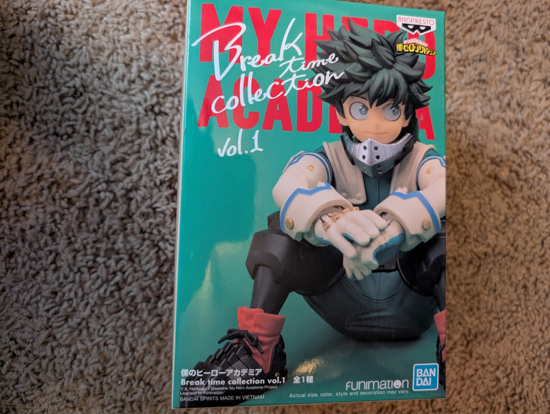 My Hero Academia Deku Break Time Collection Vol 1 Banpresto Figure NIB