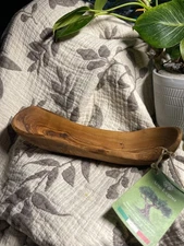 Olive Wood Bread Basket- Long bowl 12.5X3.5 inches New Italy
