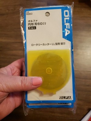 OLFA 60mm Tungsten Tool Steel Rotary Blades,Set of 5 [Japan Import] (60mm)