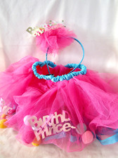 "Happy Birthday Princess" Tutu and Matching Headband for Little Girls