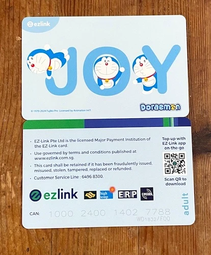 Singapore Ezlink Train Card - Doraemon Joy