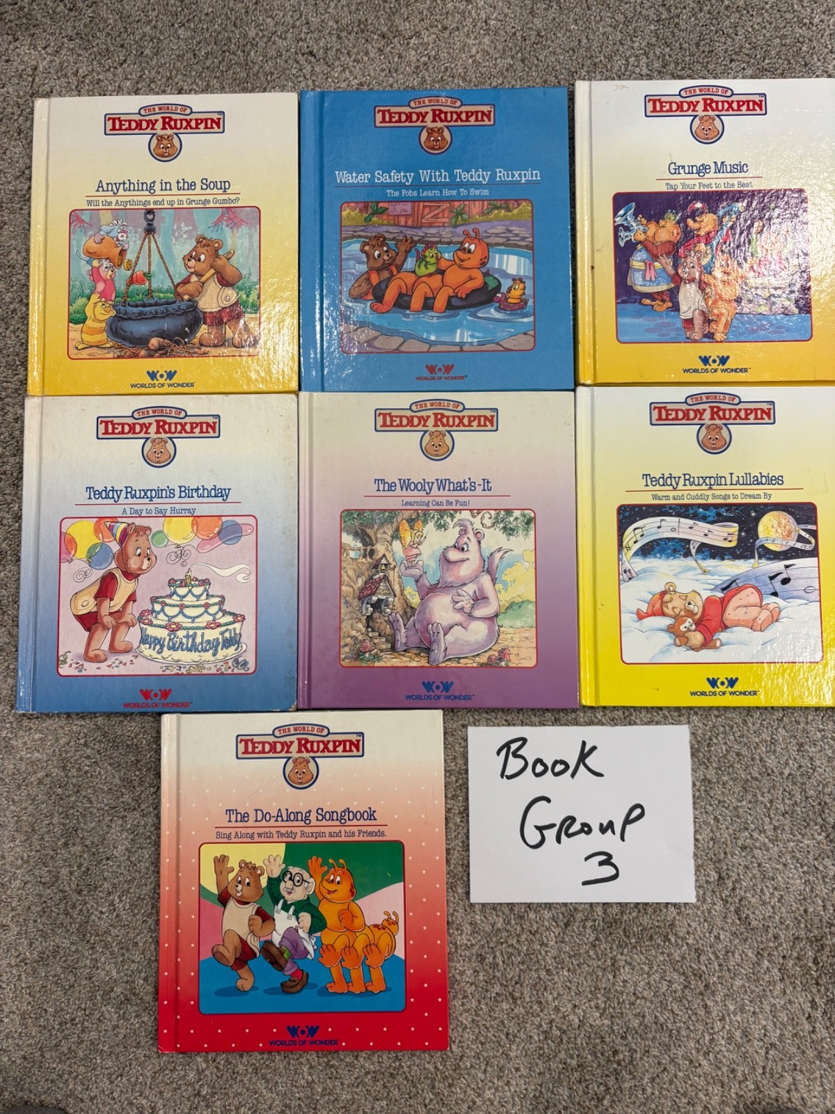 Worlds of Wonder: TEDDY RUXPIN -7 different  Book (Group 3)