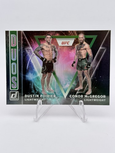 Dustin Poirier, Conor McGregor [Green] #5 2022 Panini Donruss UFC Duos card