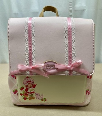 Strawberry Shortcake Mini Backpack Pink Lace Bow Kawaii  display picture 3