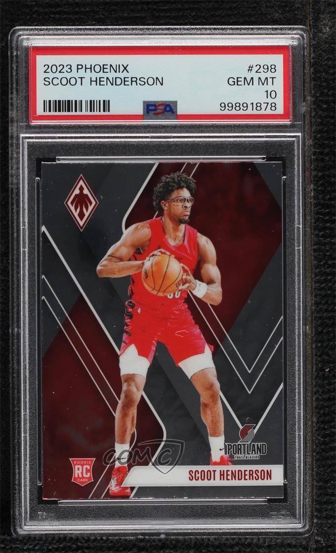 2023-24 Panini Phoenix Rookies Scoot Henderson #298 PSA 10 GEM MT Rookie RC 1d9m
