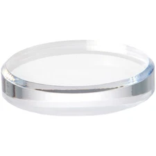 Plymor Clear Acrylic Beveled Round Display Base, 5" W x 5" D x 1" H